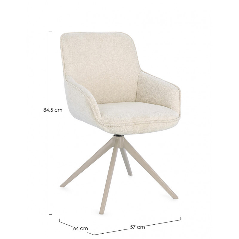 FAUTEUIL EN TISSU PIVOTANT 360° MATILDA MOON