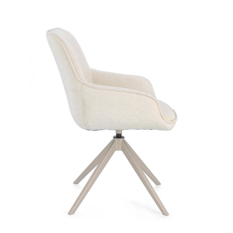 FAUTEUIL EN TISSU PIVOTANT 360° MATILDA MOON