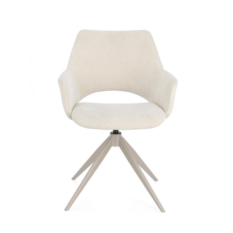 FAUTEUIL EN TISSU PIVOTANT 360° VIVIAN