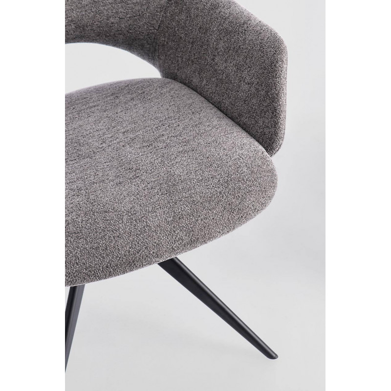 FAUTEUIL EN TISSU PIVOTANT 360° VIVIAN