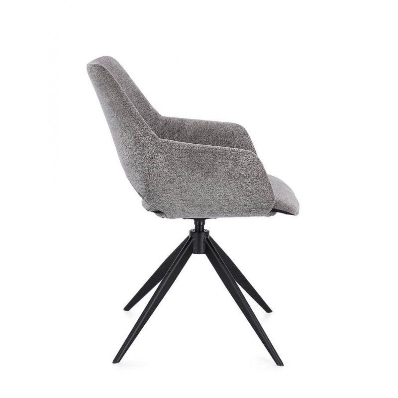 FAUTEUIL EN TISSU PIVOTANT 360° VIVIAN