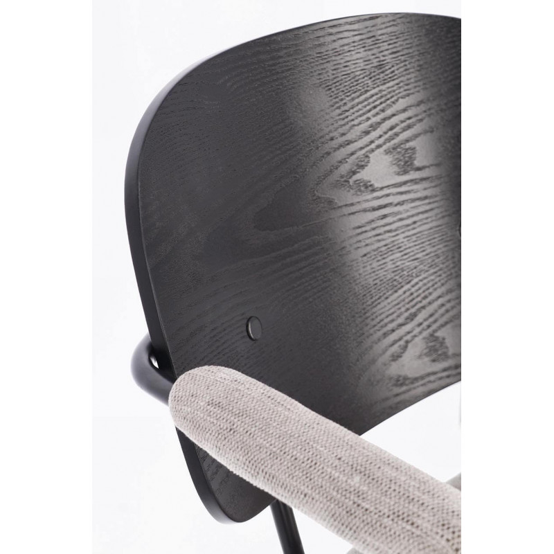 CHAISE AVEC ACCOUDOIRS EN BOIS ET TISSU SIENNA