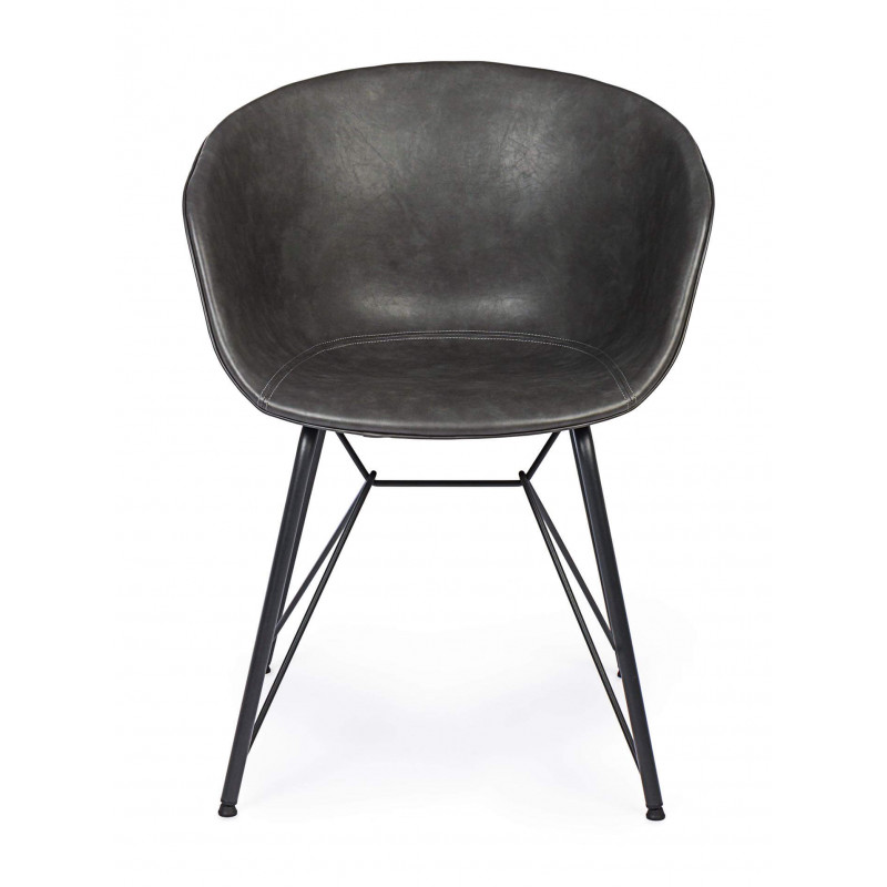 FAUTEUIL ROND EN SIMILICUIR WARHOL CONTEMPORAIN