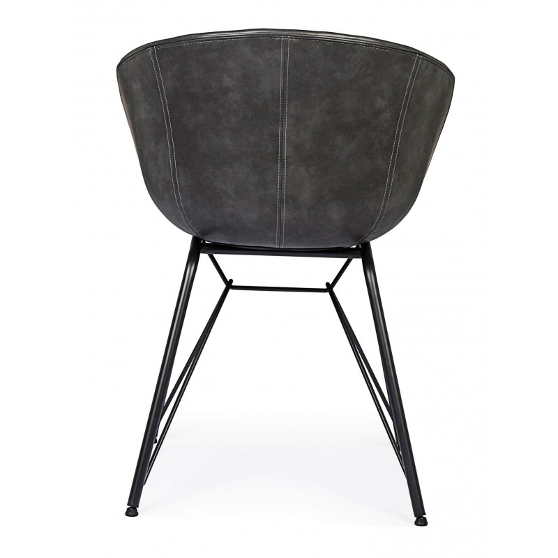 FAUTEUIL ROND EN SIMILICUIR WARHOL CONTEMPORAIN