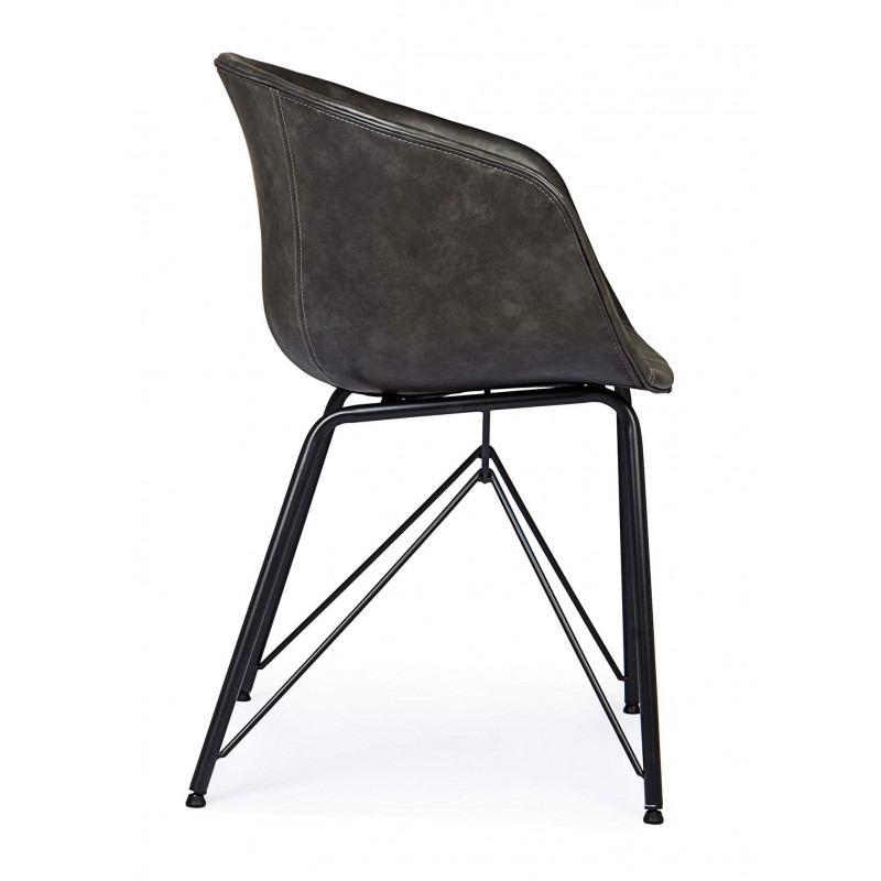 FAUTEUIL ROND EN SIMILICUIR WARHOL CONTEMPORAIN