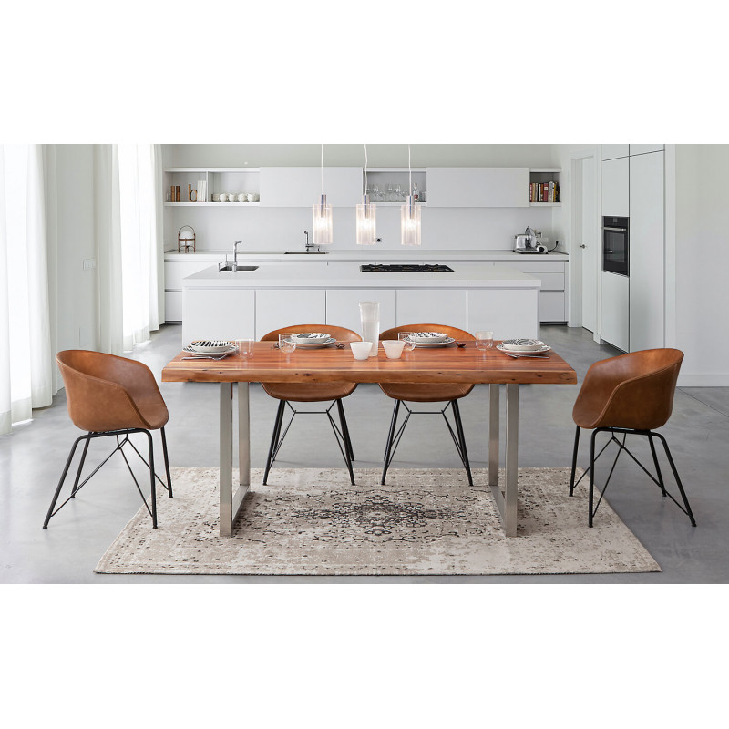 FAUTEUIL ROND EN SIMILICUIR WARHOL CONTEMPORAIN