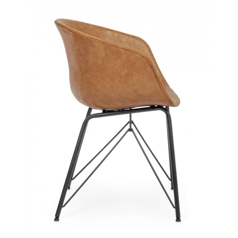 FAUTEUIL ROND EN SIMILICUIR WARHOL CONTEMPORAIN