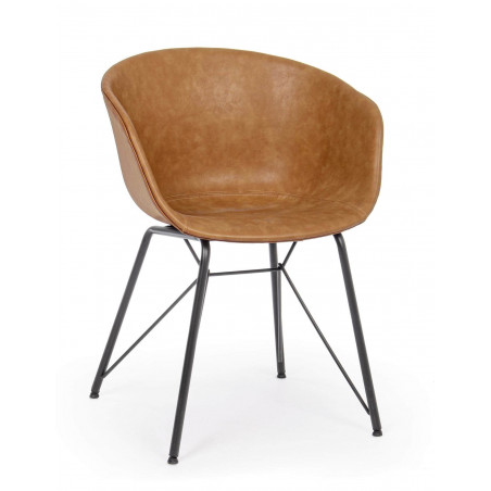 FAUTEUIL ROND EN SIMILICUIR WARHOL CONTEMPORAIN