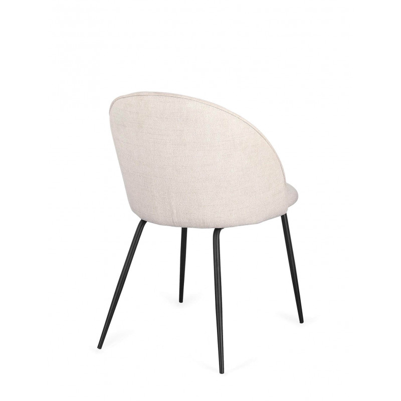 CHAISE COTEMPORAINE RONDE EN TISSU TANYA