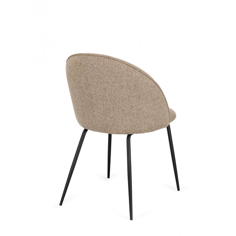 CHAISE COTEMPORAINE RONDE EN TISSU TANYA