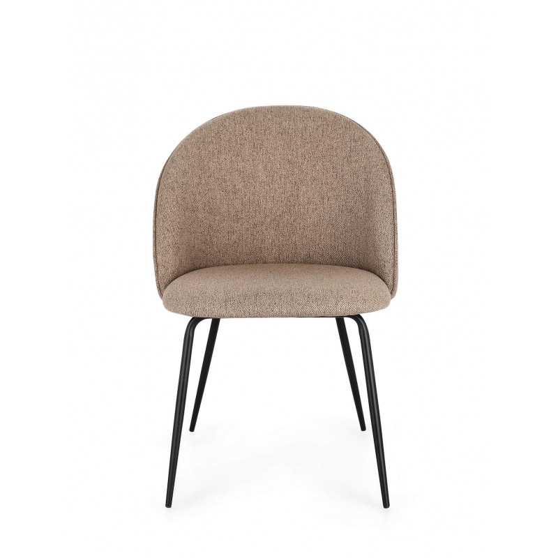 CHAISE COTEMPORAINE RONDE EN TISSU TANYA
