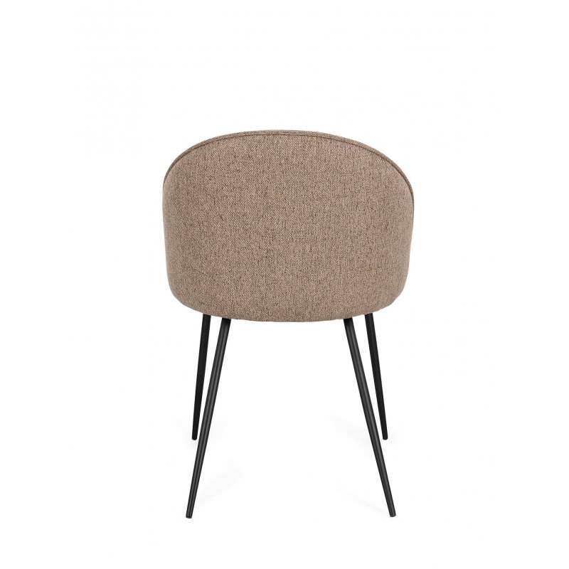 CHAISE COTEMPORAINE RONDE EN TISSU TANYA
