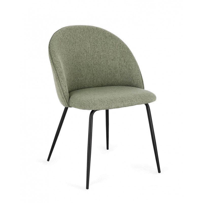CHAISE COTEMPORAINE RONDE EN TISSU TANYA