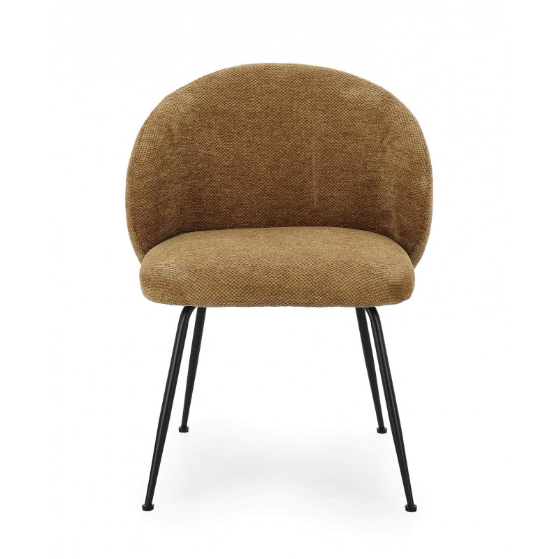 CHAISE RONDE EN TISSU COZY DE SALLE À MANGER GEISEN