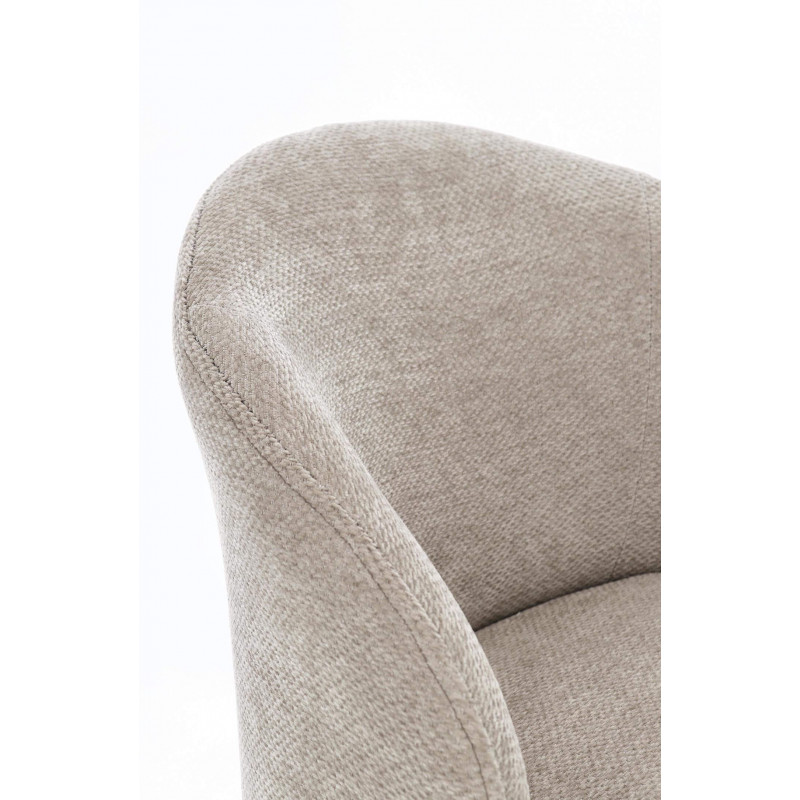 CHAISE RONDE EN TISSU COZY DE SALLE À MANGER GEISEN