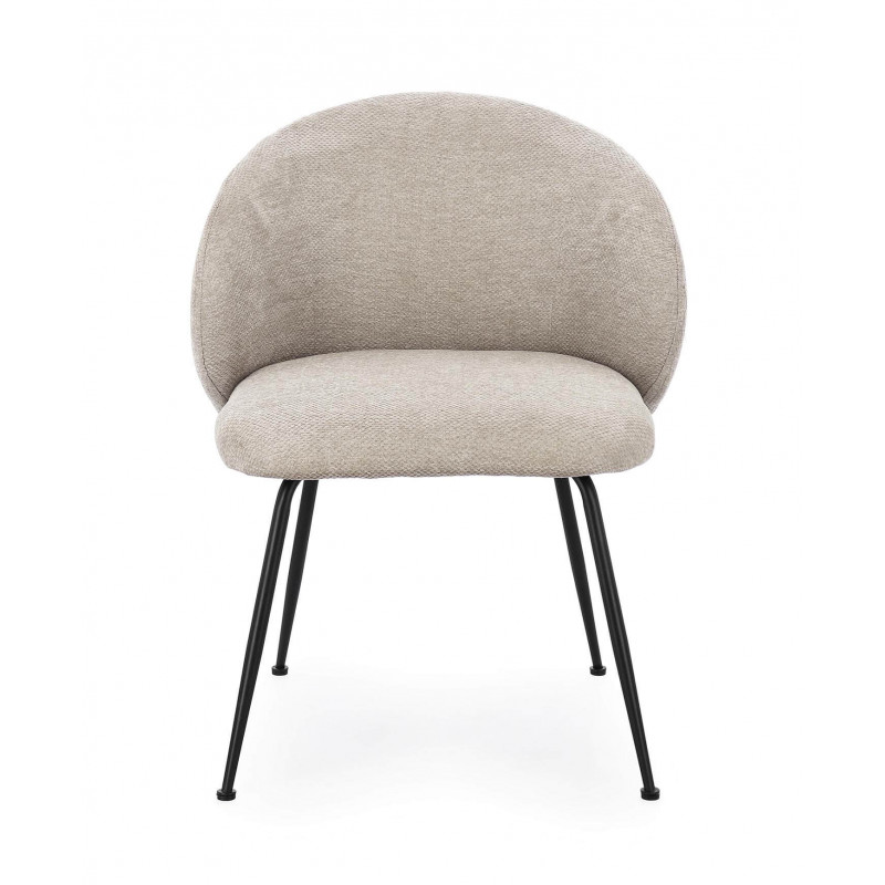 CHAISE RONDE EN TISSU COZY DE SALLE À MANGER GEISEN
