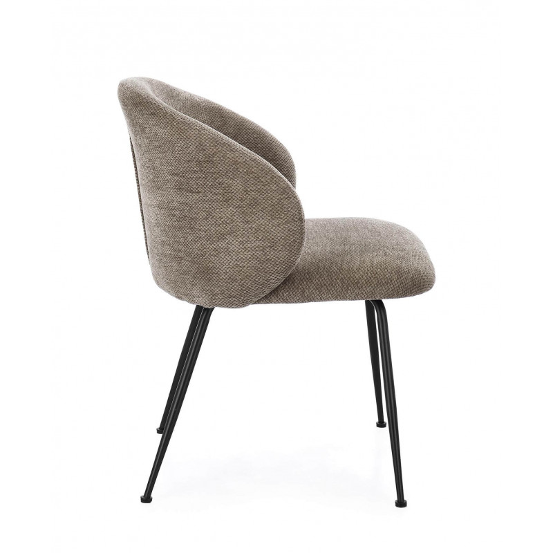 CHAISE RONDE EN TISSU COZY DE SALLE À MANGER GEISEN