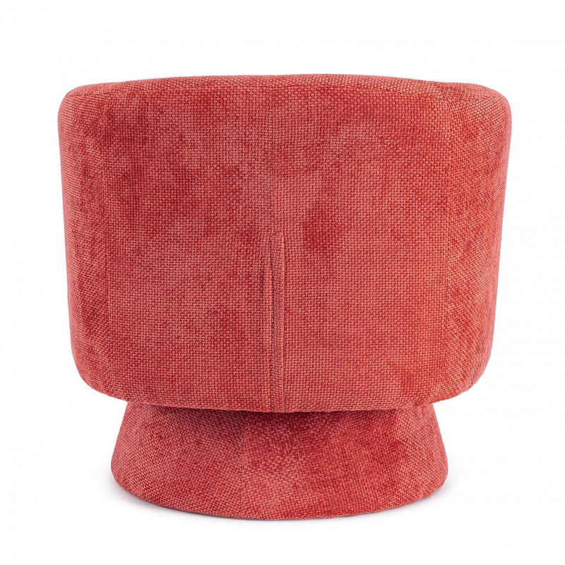 FAUTEUIL EN VELOURS PIVOTANT JULIENNE rouge