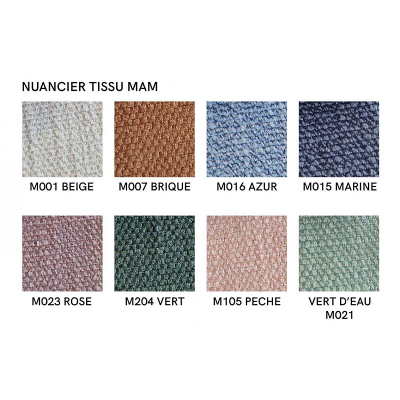 Tabouret Contemporain en Tissu, Métal et Bois TATA 6 - Le Chaisier