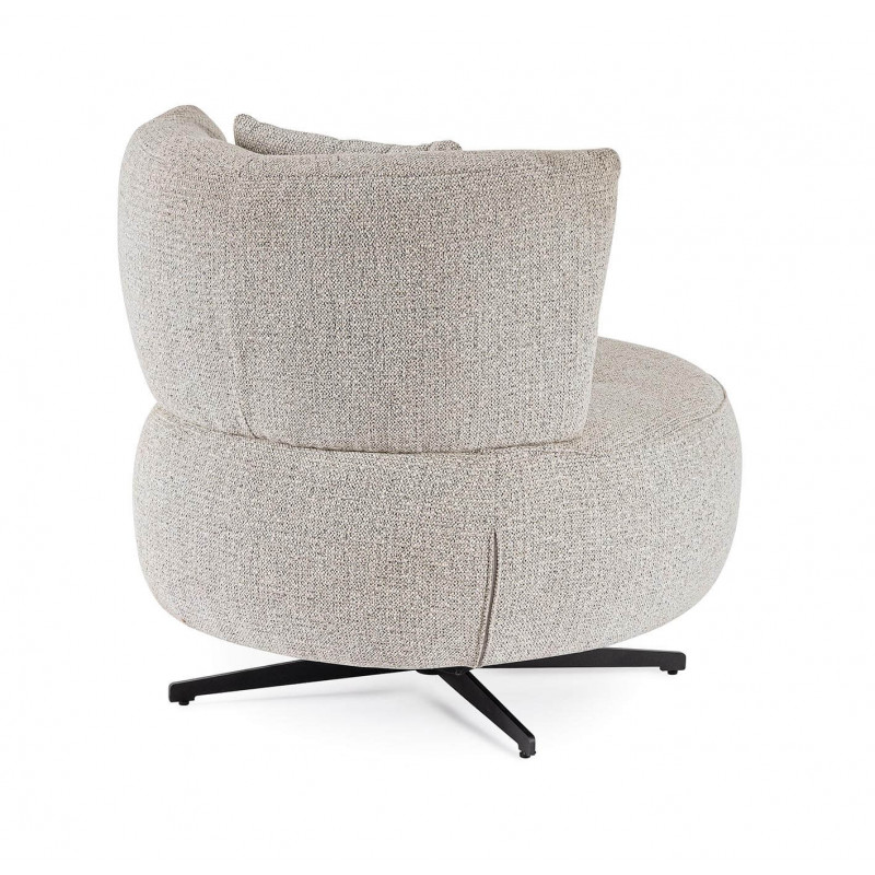 PETIT FAUTEUIL POUF EN TISSU PIVOTANT GONNIE