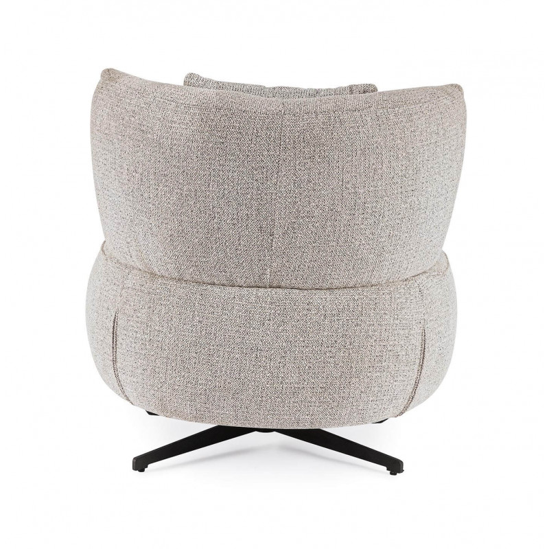 PETIT FAUTEUIL POUF EN TISSU PIVOTANT GONNIE