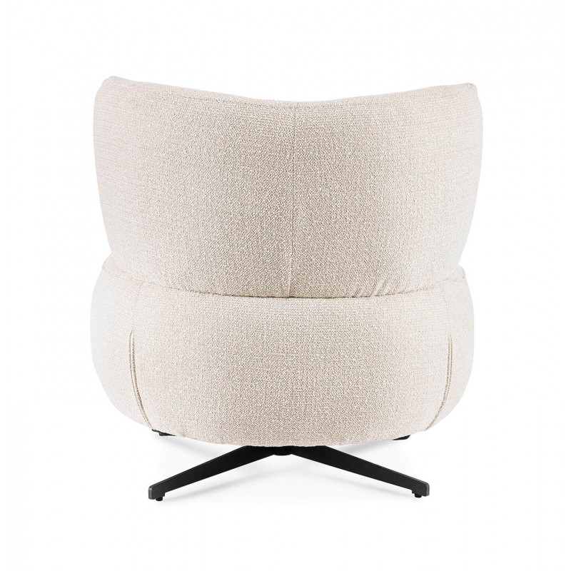 PETIT FAUTEUIL POUF EN TISSU PIVOTANT GONNIE