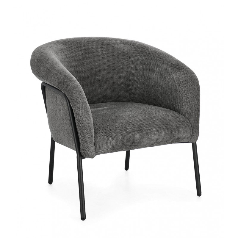 FAUTEUIL EN TISSU CONTEMPORAIN ENVELOPPANT CAMILA