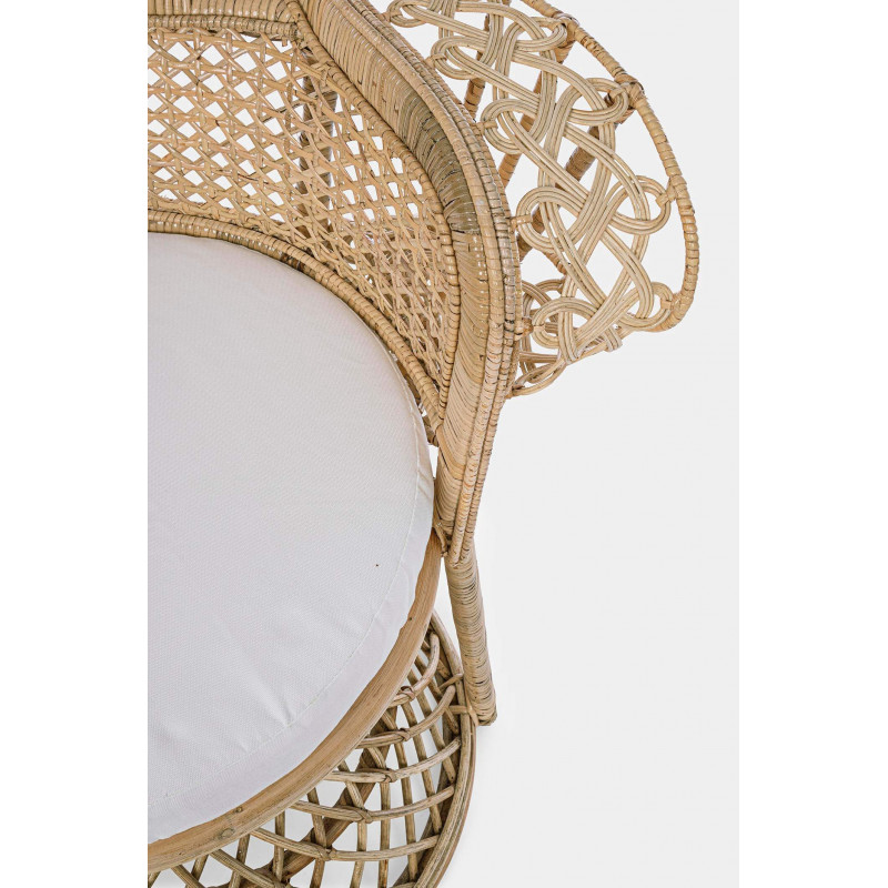 FAUTEUIL EN ROTIN STYLE EMMANUELLE PEACOCK