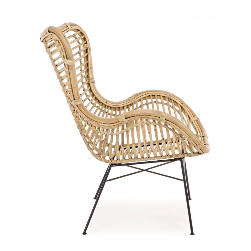 FAUTEUIL LOUNGE EN ROTIN CONTEMPORAIN CASILDA