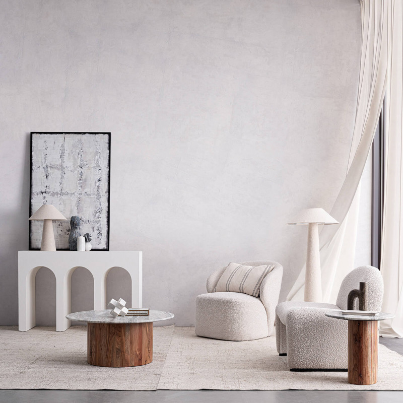 FAUTEUIL ROND EN TISSU BOUCLETTE BABILA