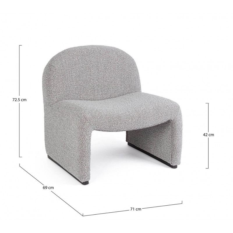 FAUTEUIL CONTEMPORAIN EN BOUCLETTE BASSILLA
