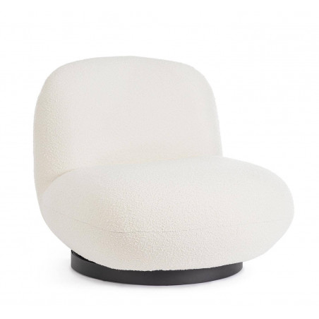 POUF EN TISSU BOUCLETTE PIVOTANT MARGOT