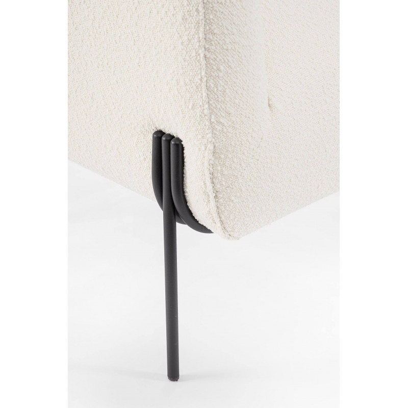 FAUTEUIL CARRÉ DE DÉTENTE EN TISSU BOUCLETTE CLAUDINE