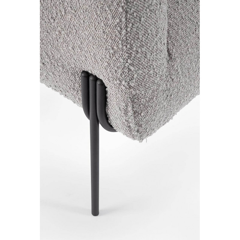 FAUTEUIL CARRÉ DE DÉTENTE EN TISSU BOUCLETTE CLAUDINE