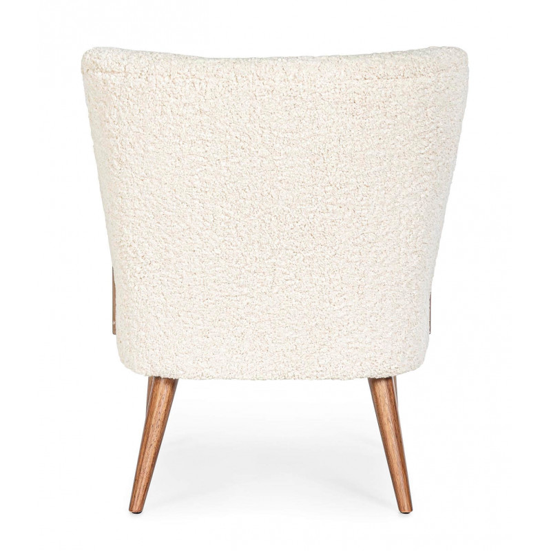 FAUTEUIL COZY ET CONTEMPORAIN EN BOIS ET TISSU MORITZ