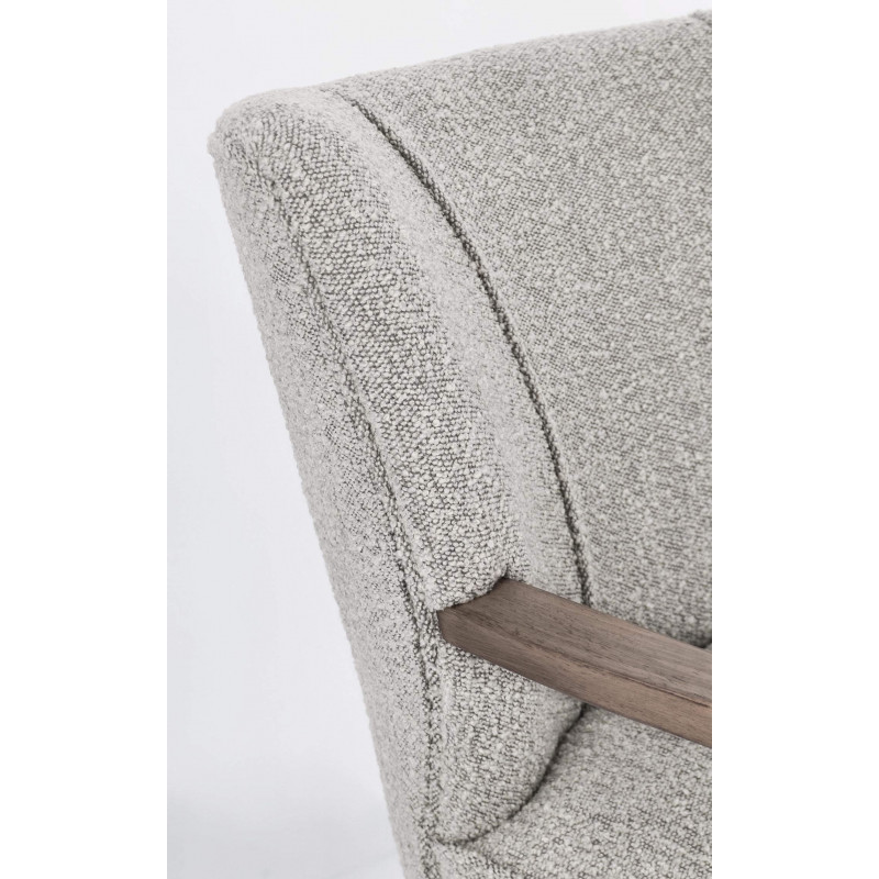 FAUTEUIL COZY ET CONTEMPORAIN EN BOIS ET TISSU MORITZ