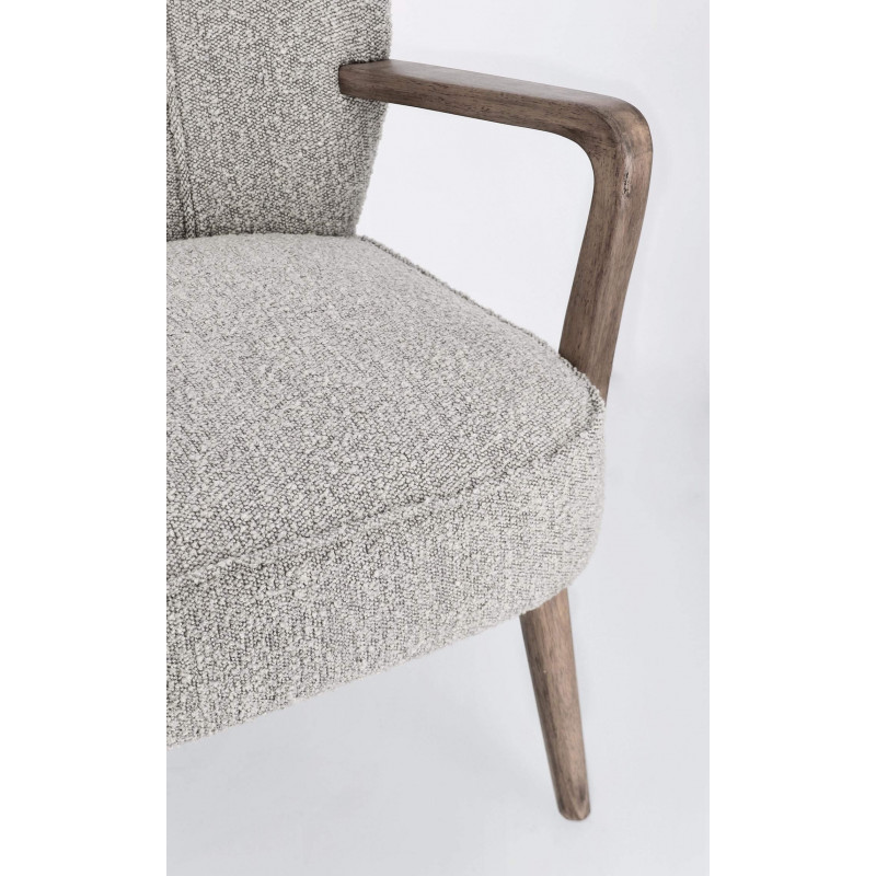 FAUTEUIL COZY ET CONTEMPORAIN EN BOIS ET TISSU MORITZ