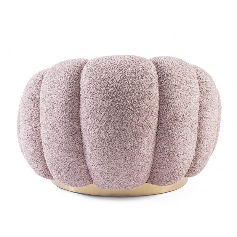 FAUTEUIL RETRO ROND EN TISSU COCOONING FLOREL