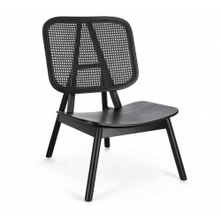 FAUTEUIL LOUNGE SALON CANNAGE YVES NOIR