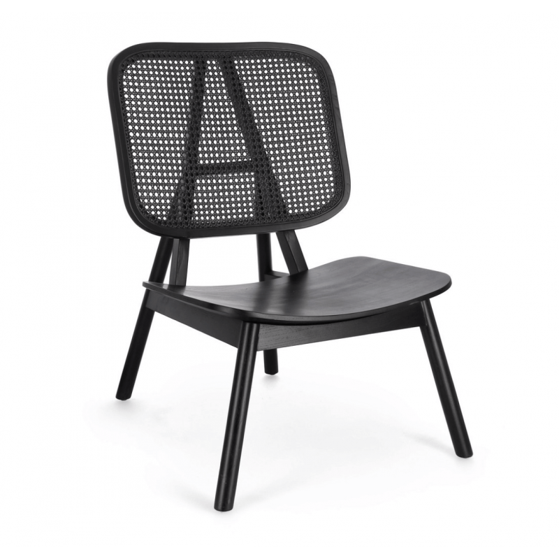 FAUTEUIL LOUNGE SALON CANNAGE YVES NOIR