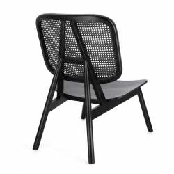 FAUTEUIL LOUNGE EN ROTIN ET BOIS