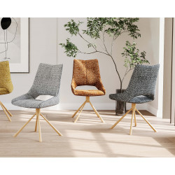 CHAISE CONTEMPORAINE PIVOTANTE GASTONNE BOIS