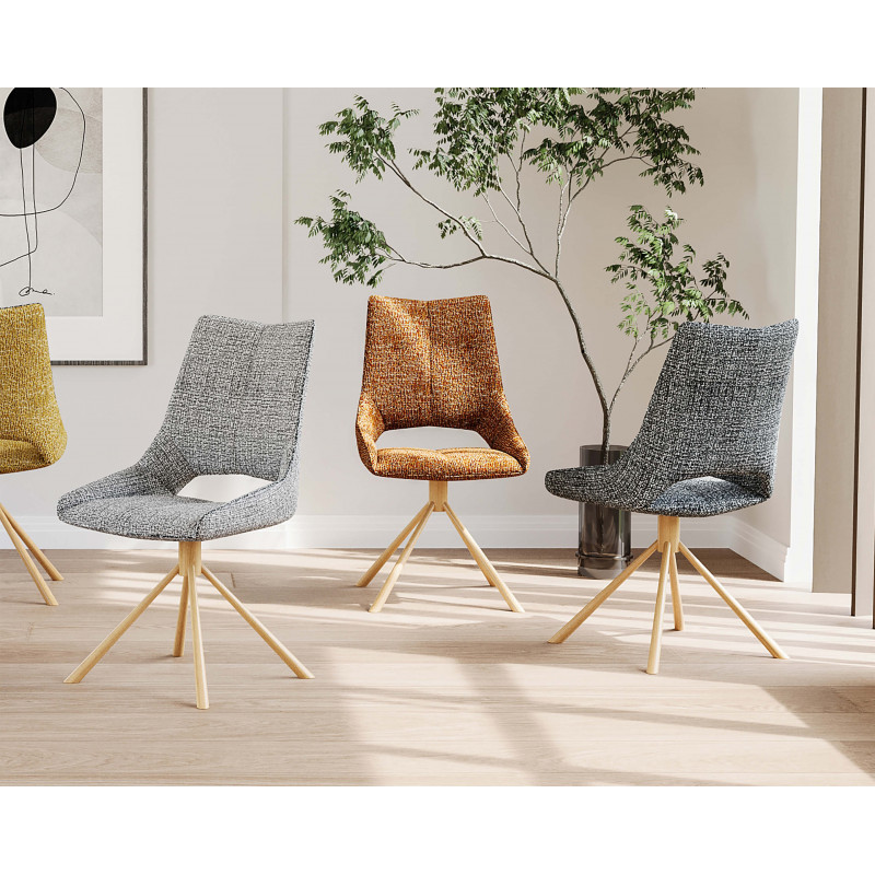 CHAISE CONTEMPORAINE PIVOTANTE GASTONNE BOIS