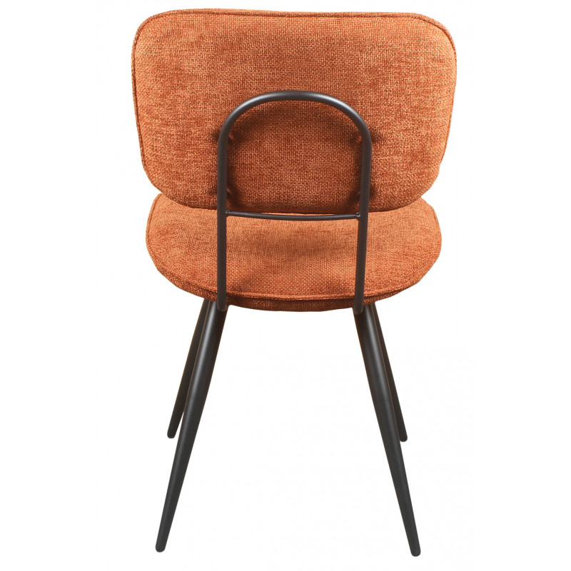 CHAISE EN TISSU ORANGE ET MÉTAL RETRO LIRA