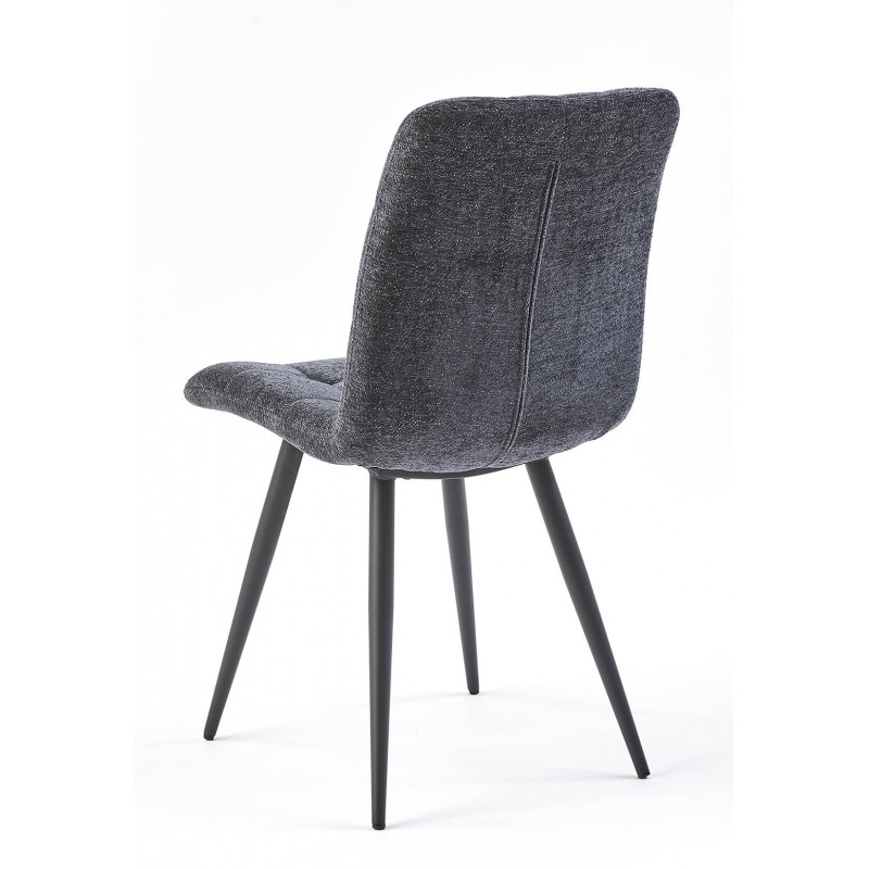 CHAISE MODERNE DE CUISINE EN TISSU RASMUS GRIS