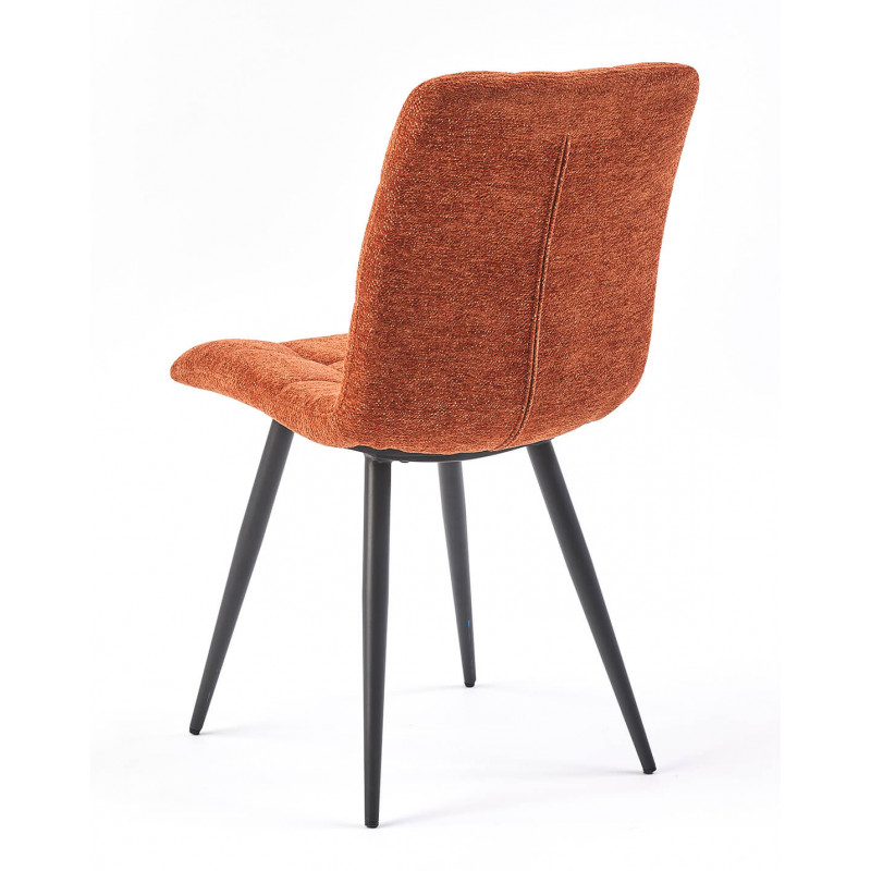 CHAISE MODERNE DE CUISINE EN TISSU RASMUS BRIQUE