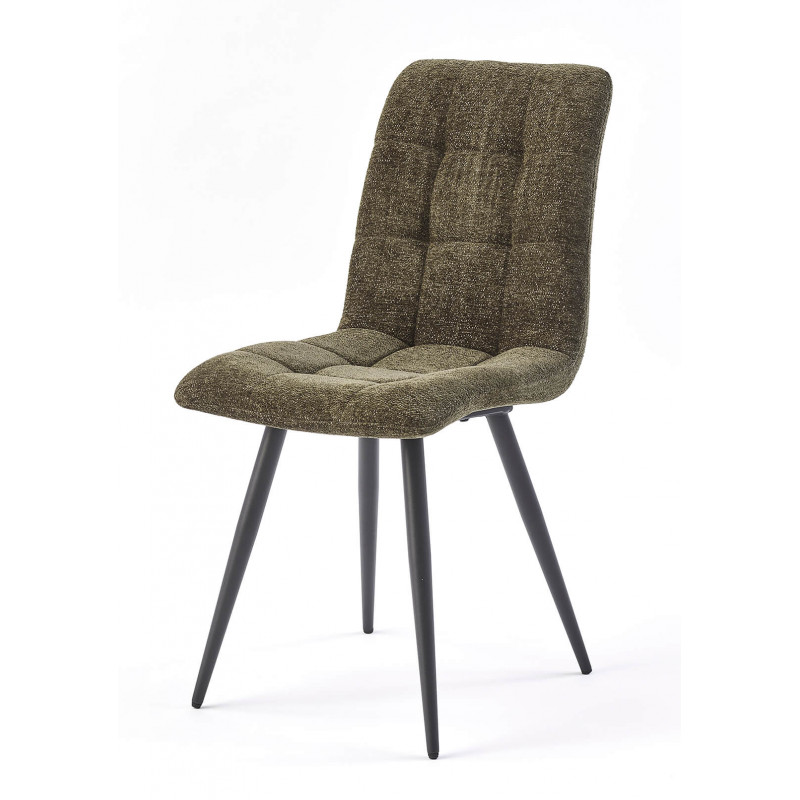 CHAISE MODERNE DE CUISINE EN TISSU RASMUS VERTE