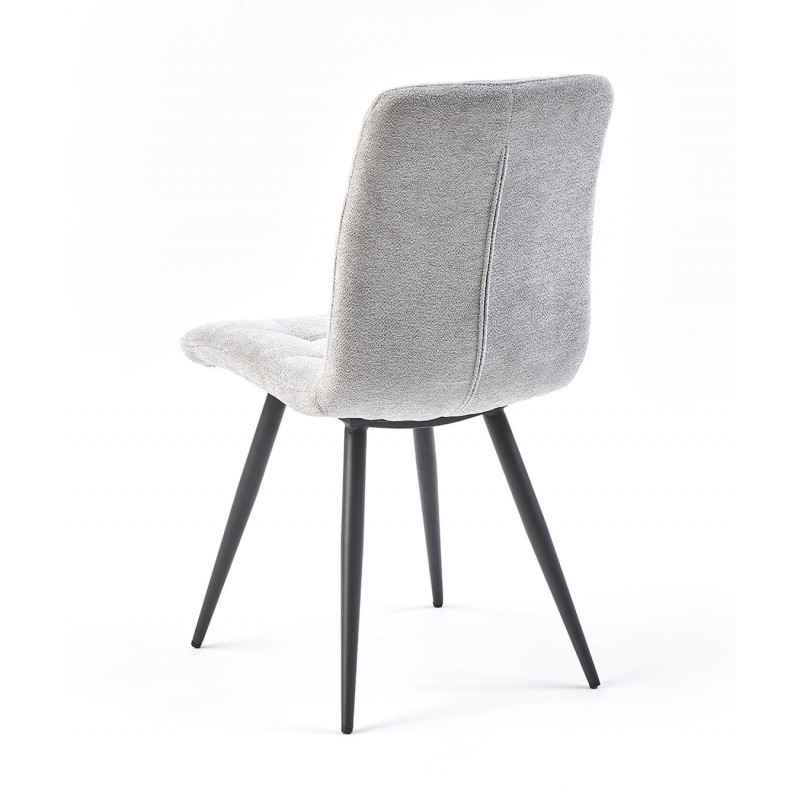 CHAISE MODERNE DE CUISINE EN TISSU RASMUS GRISE