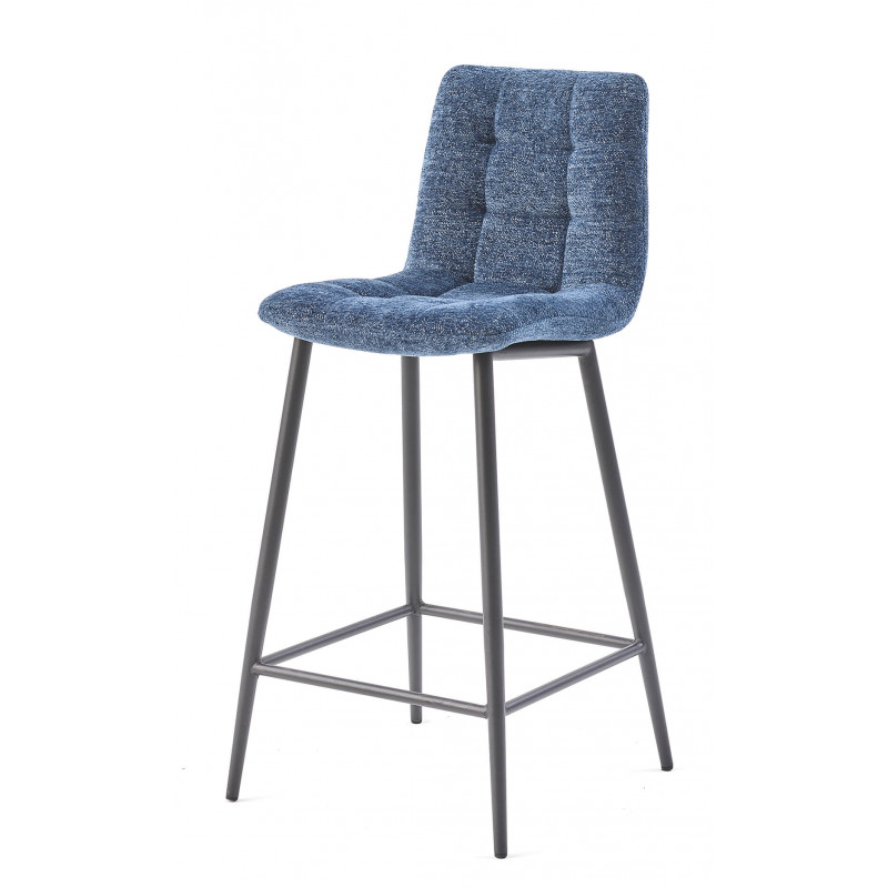 TABOURET DE CUISINE SNACK EN TISSU RASMUS BLEU