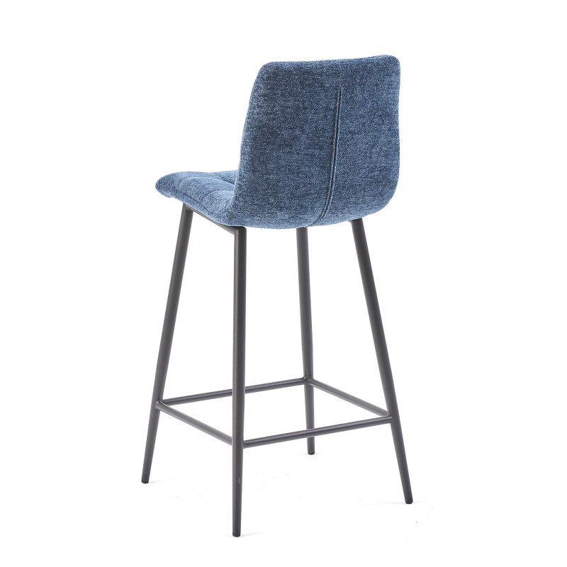 TABOURET DE CUISINE SNACK EN TISSU RASMUS BLEU